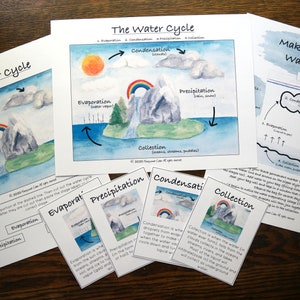 Water Cycle poster, cards, activity and assessment