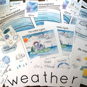 Weather bundle (water cycle focus)| Nature study Charlotte Mason Homeschool Printable