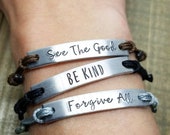 Personalized word bracelet-custom bar bracelet-custom bracelet-paracord bracelet-personalized bracelet for women-inspirational gift for her