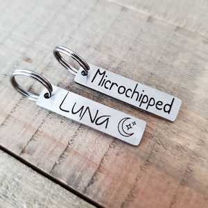 Small pet tag-Microchipped tag-Kitten tag-Pet tag for small dogs-Tiny pet tag-Cat tag small-Double sided pet tag-Puppy tag-dog tag small