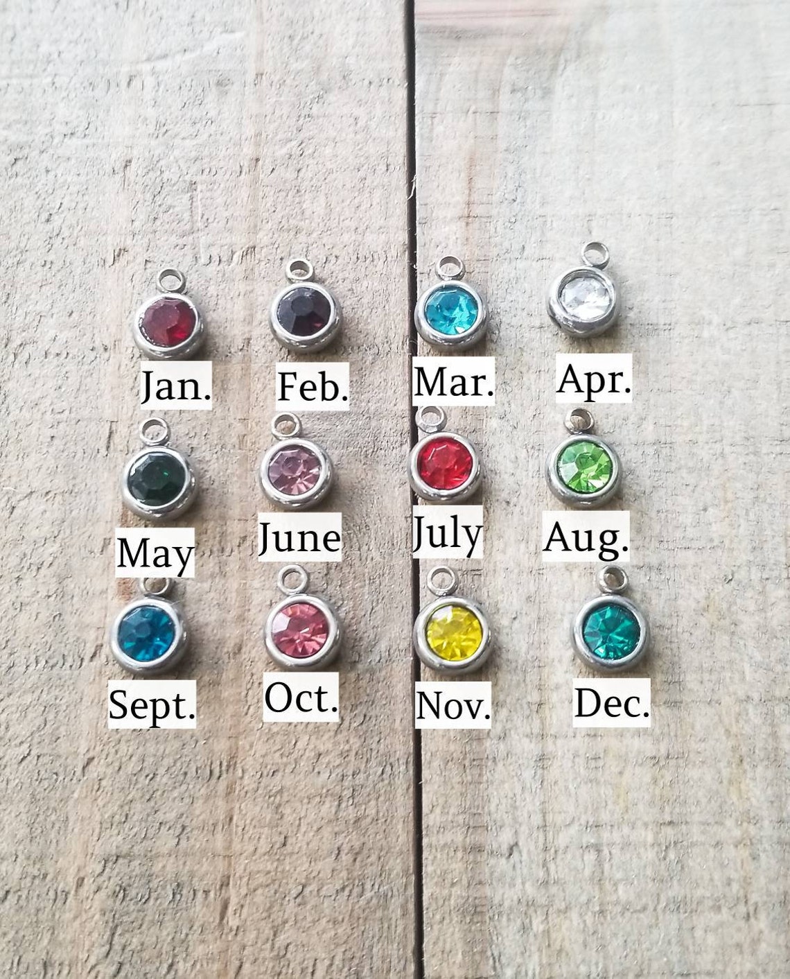 Personalized Birthstone Bar Keychainmom Birthstone Giftkids Etsy Sweden
