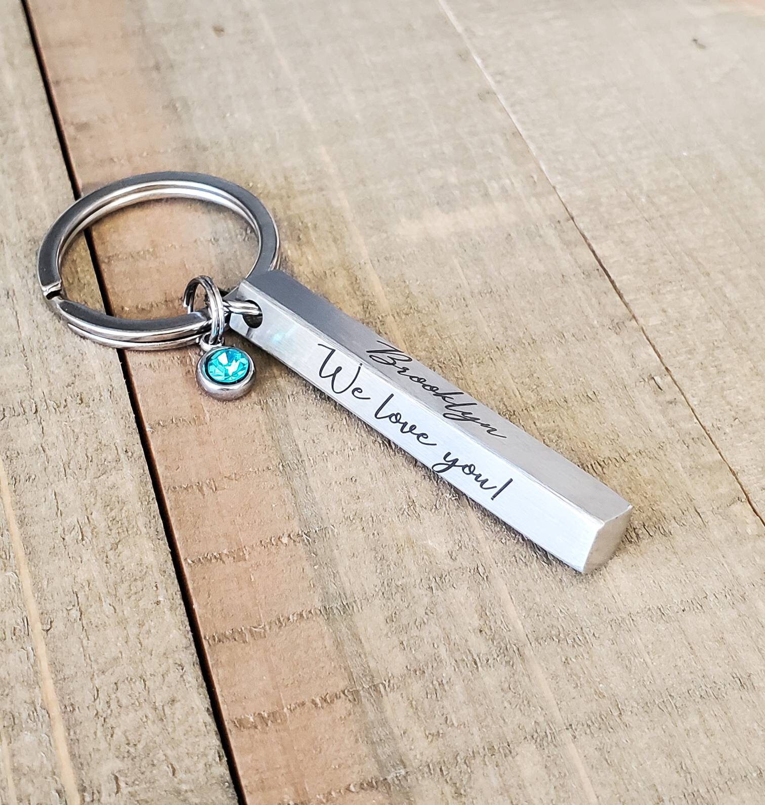 Personalized Graduation Keychain - "Drive Safe, Have Fun" Teen Gift, Stainless Steel