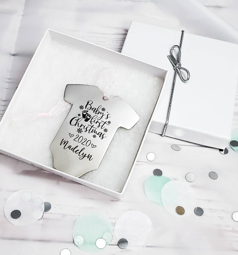 Baby/'s first Christmas ornament\u2022Baby/'s first Christmas keepsake\u2022Personalized baby ornament\u2022Baby girl\u2022Baby boy\u2022Baby name ornament