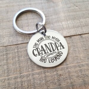 Grandpa keychain - Birthday gift for Grandpa - Personalized Grandpa keychain - Grandpa gift from grandkids- Gift for grandpa