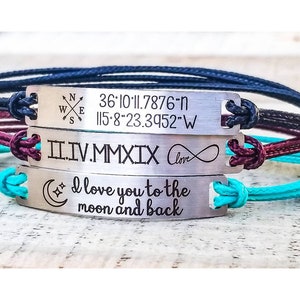 Couples coordinate bracelet-Couples bracelets-Roman numeral bracelet couples-Couples initial bracelet-Boyfriend gift