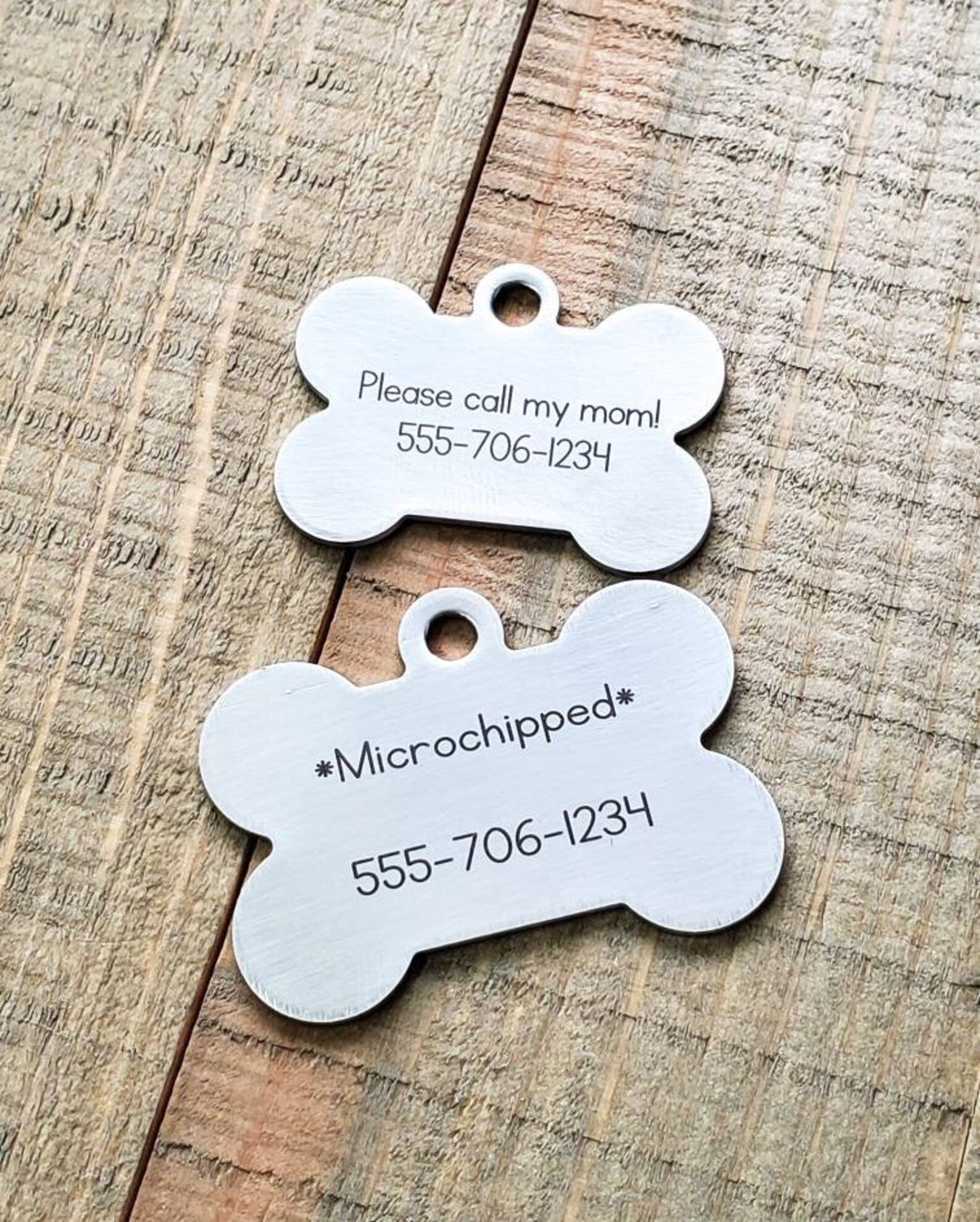 Cute Dog Bone Name Tagdurable Pet Tagpet Tag for Small Etsy