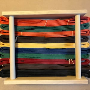 Handmade Belt holder for Karate and Martial Arts for 10 to 12 belts