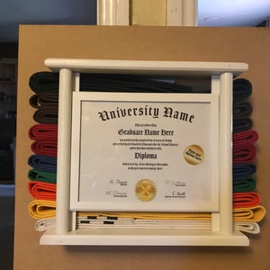 Handmade Belt holder for Karate and Martial Arts for 10 to 12 belts