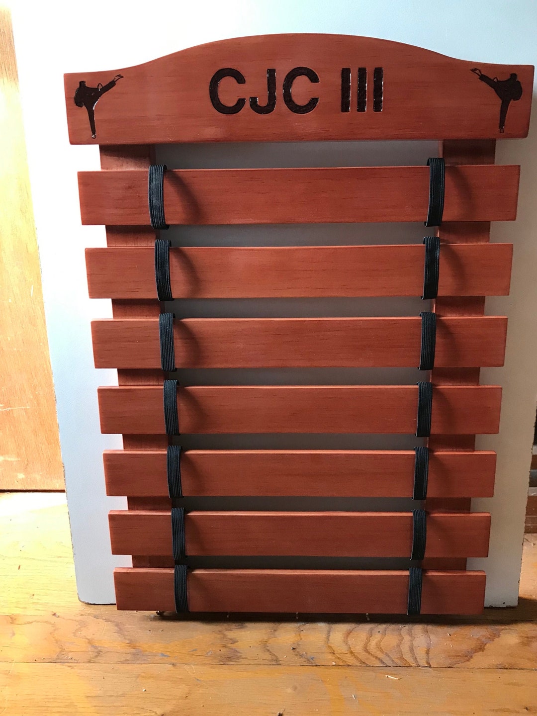 Handmade Custom 7 Slat Karate Belt Rack Etsy