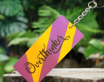 Overthinker KEYCHAIN | Spring | Chinoiserie | Heart Keychains - Etsy