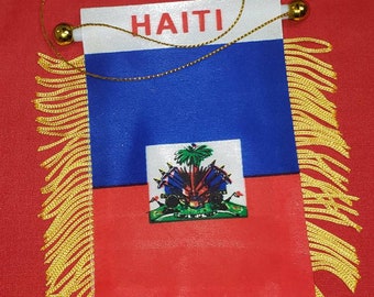 Bonnet Drapeau Haiti Bleu et Rouge, Bonnet exotique livré en 48h