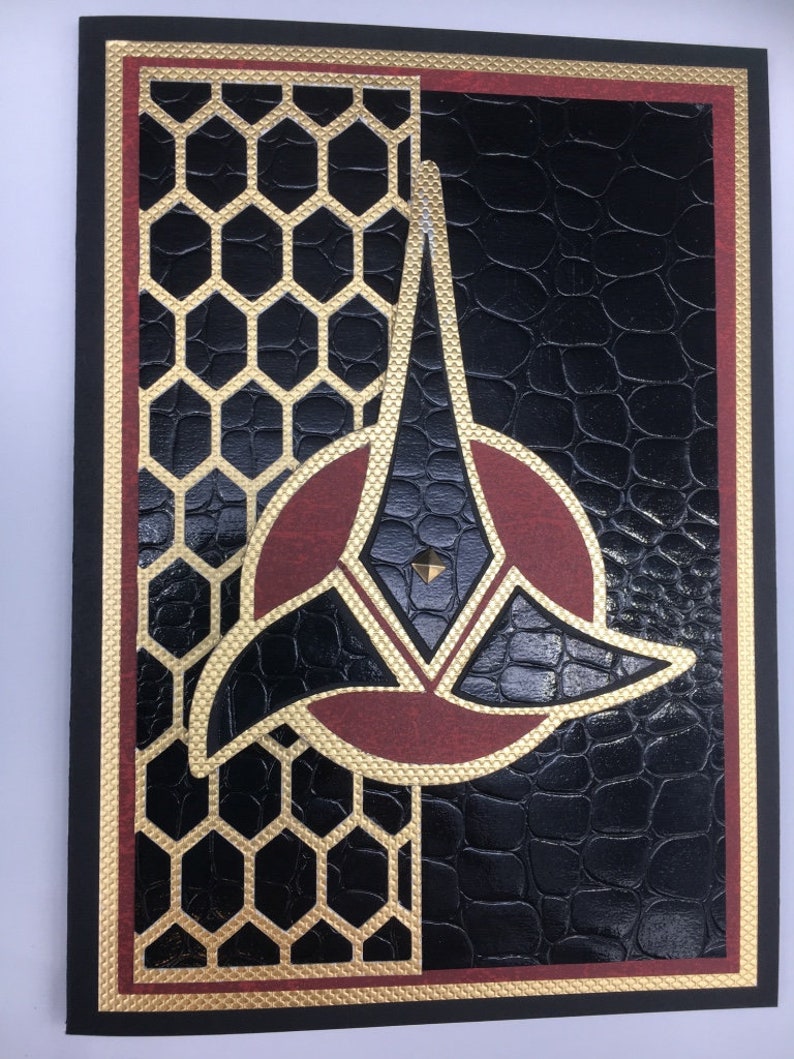 Handcrafted Star Trek Klingon Birthday Card Get Well Card Etsy