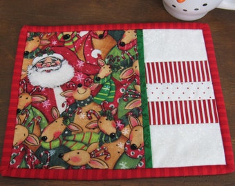 Christmas Santa Claus Coffee Mug Rug Coaster