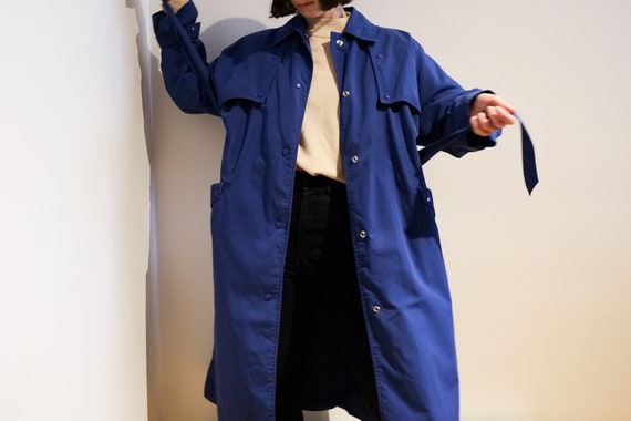 Trench bleu vif - Bright Blue Trench Coat