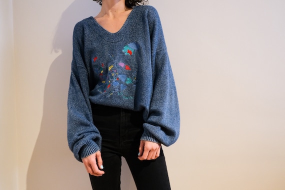 Blue Willi's Embroidered Knit Sweater