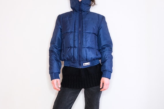 70’s Smash Navy Quilt Puffer Jacket
