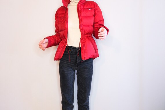 90's Tommy Girl Red Puffer Jacket