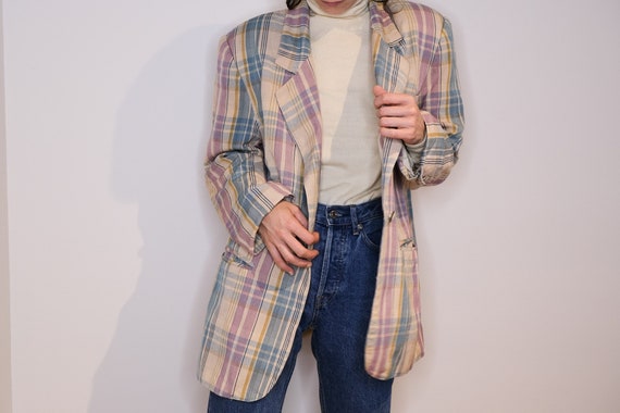 Veston à carreaux pastel - Pastel Plaid Oversize B