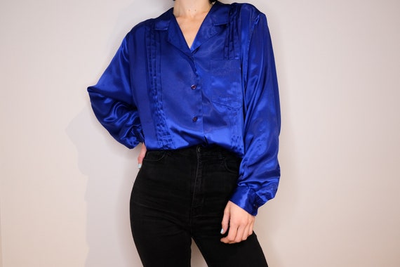 Royal Blue Silky Eaton's Shirt - Eaton Silky Royal