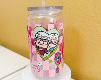 Gobelet gobelet en ACRYLIQUE pour la Saint-Valentin Coffee love réutilisable