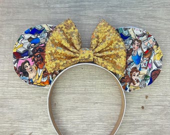 Bandeau en tissu inspiré des oreilles de souris Belle Beast