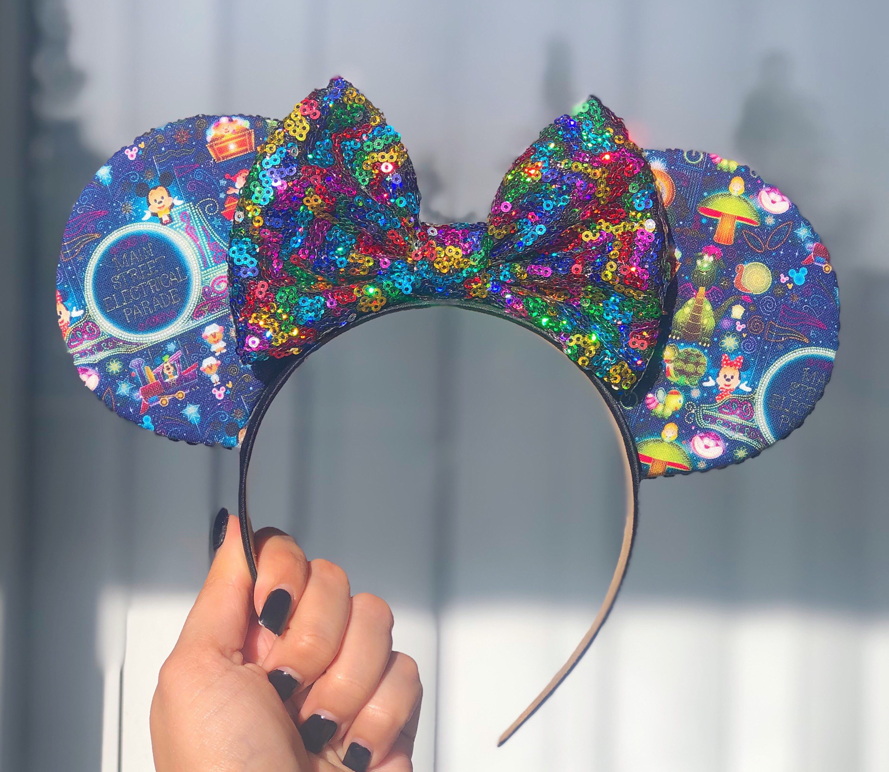 DISNEYLAND MAIN STREET ELECTRICAL PARADE Light Up Mickey Ears Headband Main Street Electrical Parade 50th Anniversary Loungefly Ear  main image 2