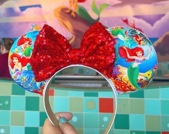 Ariel inspired mouse ears little mermaid Minnie Mickey headband gift present character
