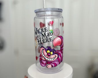 Gobelet à café réutilisable en acrylique Cheshire Cat