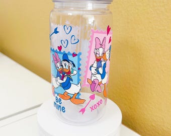Gobelet gobelet en ACRYLIQUE pour la Saint-Valentin Coffee love réutilisable