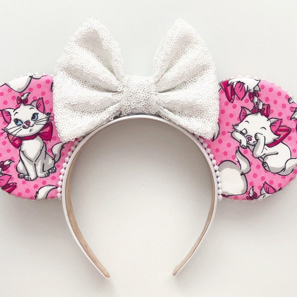 Marie Cat inspired Ears aristocats minnie Mickey Mouse animal character