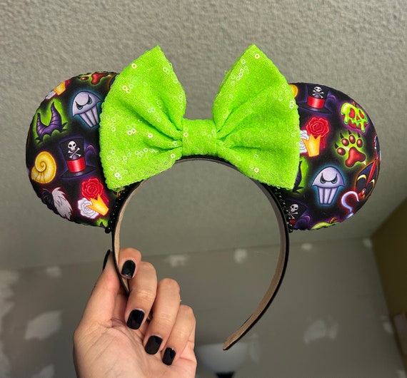 Villains Inspired Mouse Ears Headband Neon Characters 