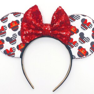 Thin Red Line Ears Firefighters inspired Mouse headband
