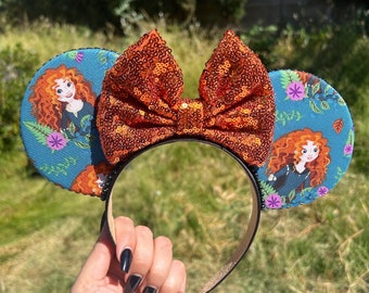 Brave Merida Princess Inspired Mouse Ears Headband Mickey Minnie