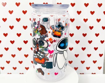 Gobelet gobelet en ACRYLIQUE pour la Saint-Valentin Coffee love réutilisable