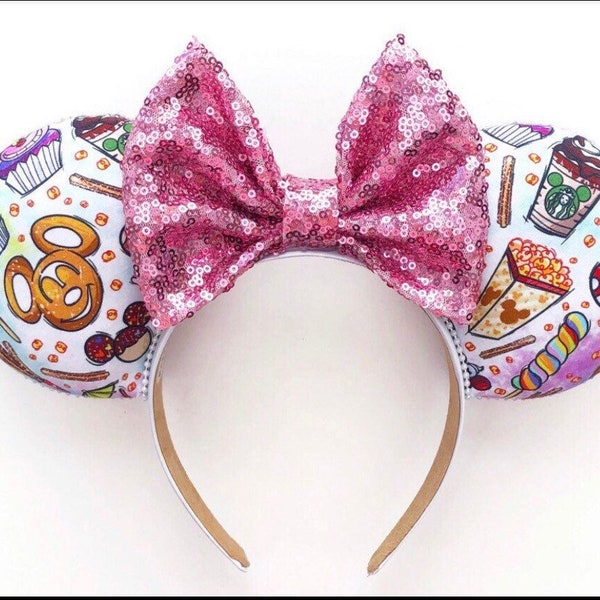 Parks Snack doodle inspired mickey mouse Ears headband