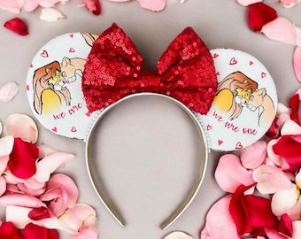 Serre-tête inspiré de la Saint-Valentin avec des oreilles de souris pour les fêtes de fin d'année