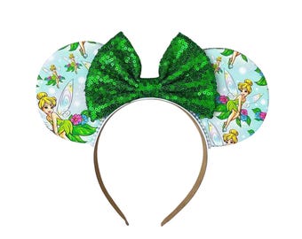 Oreilles de souris inspirées d'une fée clochette, Minnie Mickey, personnage Peter Pan