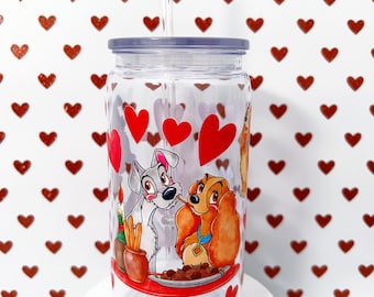 Gobelet gobelet en ACRYLIQUE pour la Saint-Valentin Coffee love réutilisable