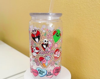 Gobelet gobelet en ACRYLIQUE pour la Saint-Valentin Coffee love réutilisable