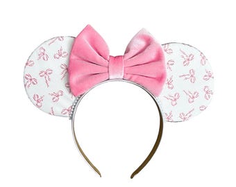 Noeud coquette inspiré de la Saint-Valentin avec oreilles de souris, noeud en coeur pour les fêtes