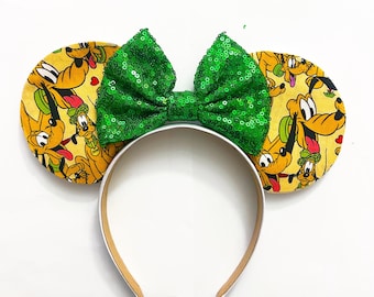 Pluto dog Minnie Mouse ears inspired