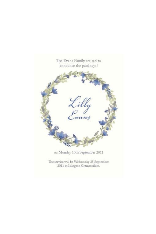 Self Edit Funeral Announcement Card Funeral Program Template Etsy UK