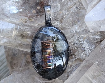 Labradorite Pendant, Orgone Energy Cleansing, Eco-Friendly Energy Healing Gift, Spiritual Jewelry, Third Eye Chakra