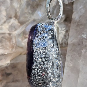 Amethyst Pendant, Orgone Energy Cleansing, Eco-Friendly Energy Healing Gift, Spiritual Jewelry, Crown Chakra image 3