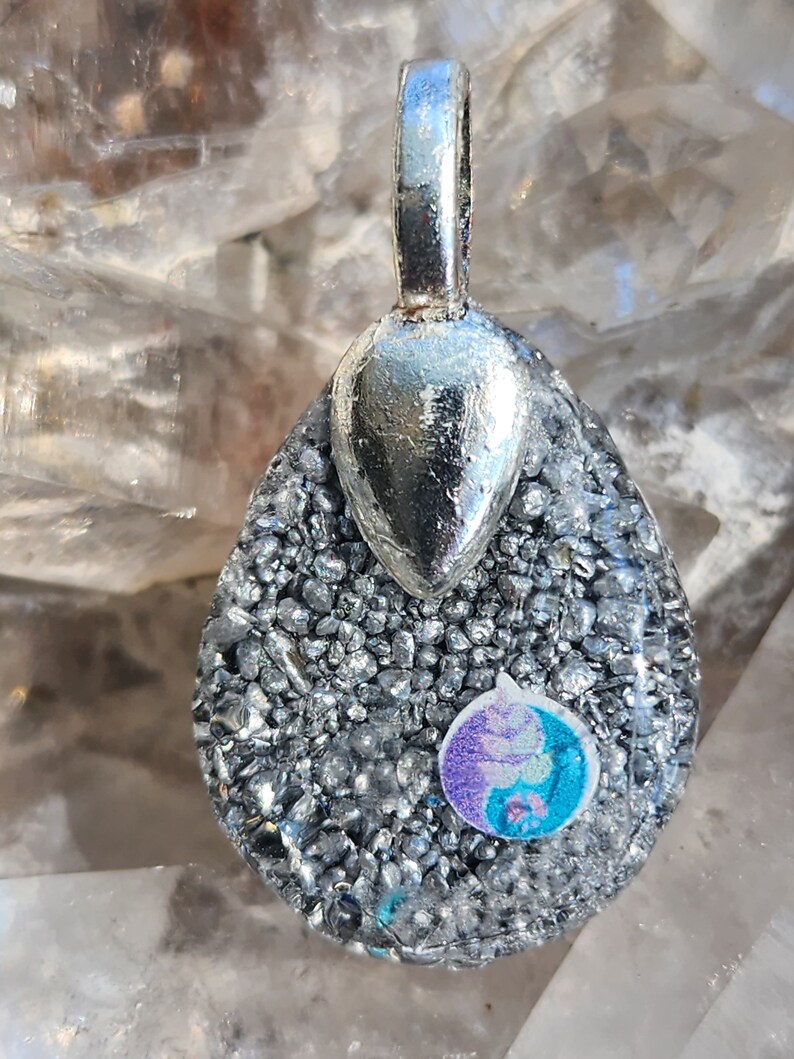 Amethyst Pendant, Orgone Energy Cleansing, Eco-Friendly Energy Healing Gift, Spiritual Jewelry, Crown Chakra image 4