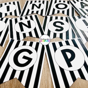 Sports Theme Bulletin Board Letters | Create a custom sign, banner, display, door décor | Referee Style Letters | Teaching Classroom Décor