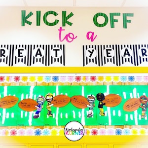 Football Bulletin Board | Football Craft and Football Writing Templates | Family Homework | Football Player Craft | Kick Off to a Great Year
