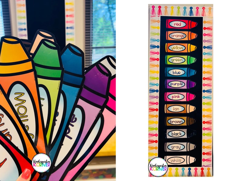 Crayon Color Word Wall Bulletin Board Crayons Color Words Classroom
