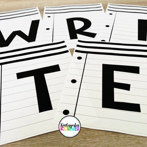 Notepad Writing Paper Bulletin Board Letters | Create your own Sign, Bulletin Board, Banner, Classroom Décor, Welcome Sign, Writing Center,
