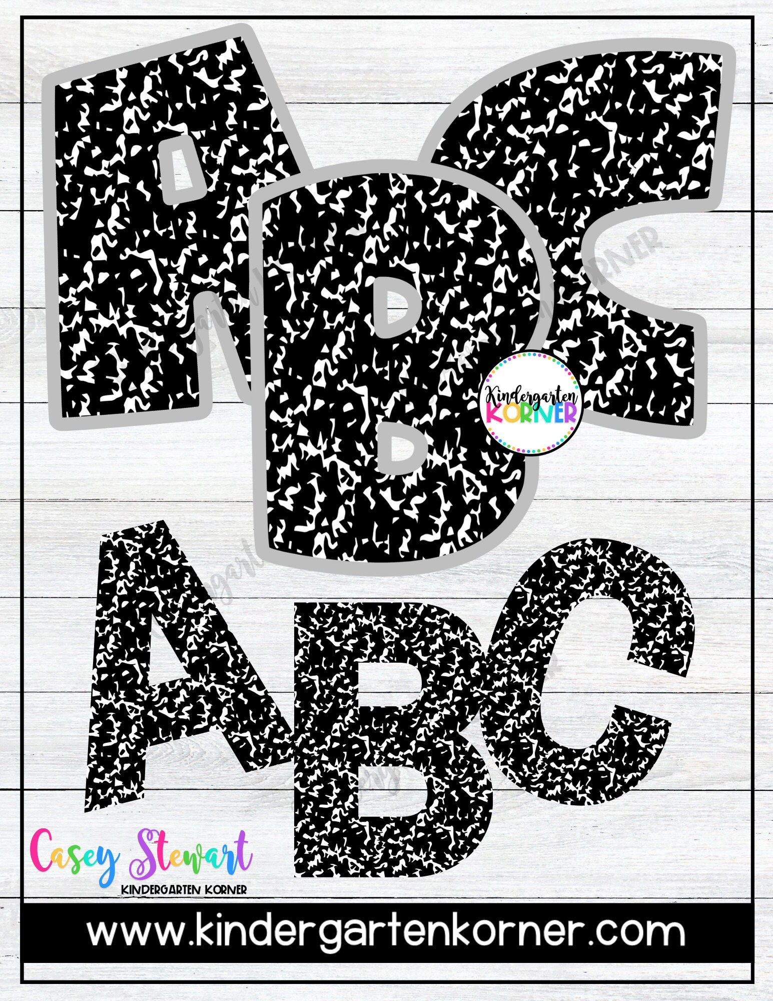 Composition Notebook Themed Large Bulletin Board Letters | Printable ...